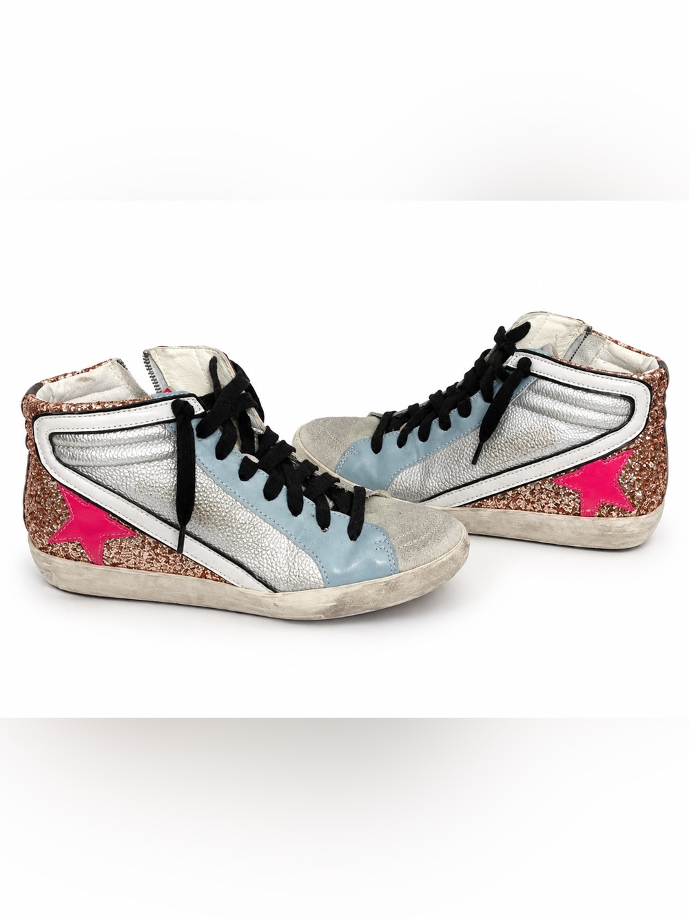 ✨ Golden Goose Super-Star Glitter Sneakers